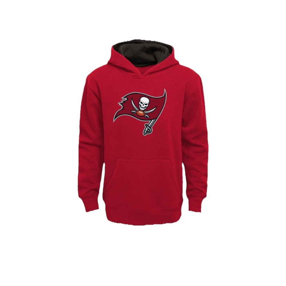 NFL Team Apparel Little Kids' Tampa Bay Buccaneers Prime Red Hoodie Size 5-6